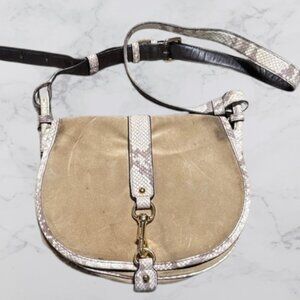 Michael Kors Snakeskin and Suede Satchel Bag ***REHAB***